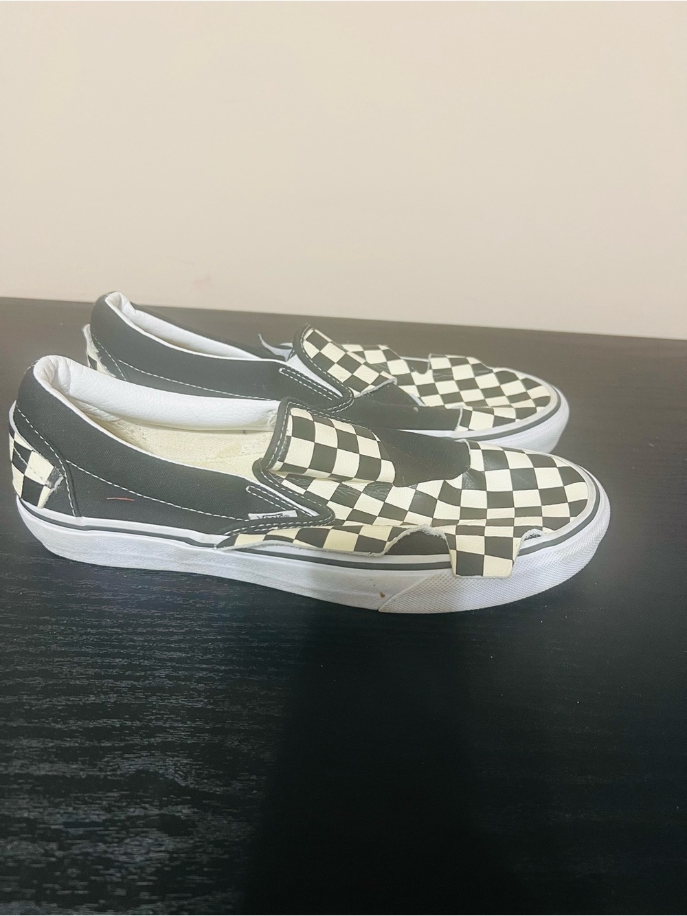 Vans Black and White Checkered Slip On Shoes Sneakers Unisex 78 Men Women’s 9.5